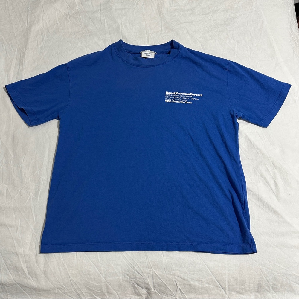 ZARA Electric Blue Butterfly Chair T-Shirt | Electric Blue | Size M | Like New